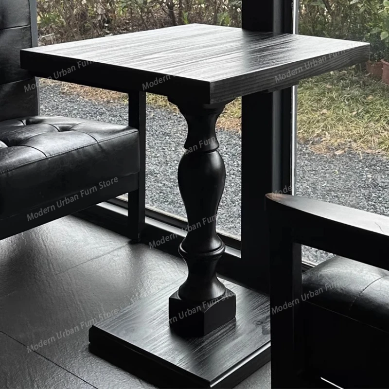 

Corner Tea Café Tables Modern Lounge Living Room Restaurant Café Tables Simplicity Retro Wood Café Furniture Salontafel MHKFZ