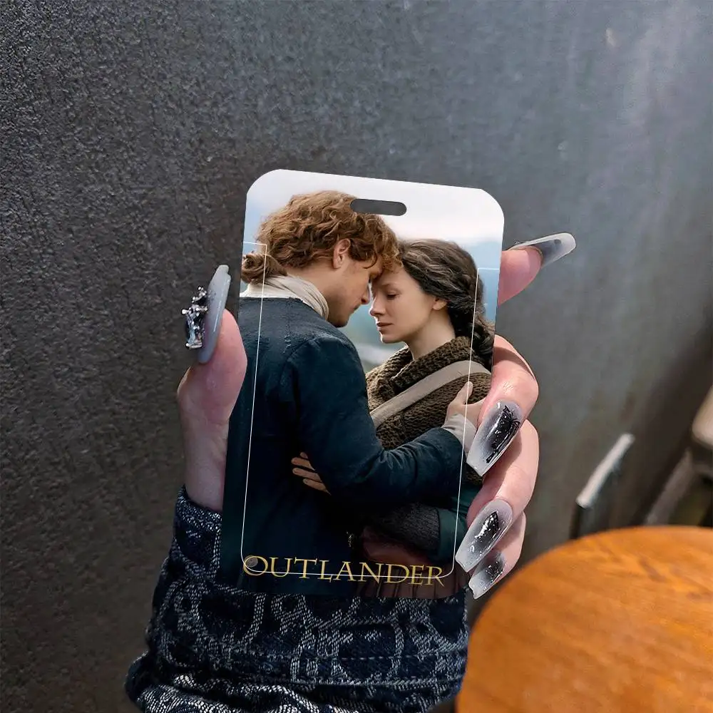 1pc O-outlander Tv Series ID Card Sleeve School Card Access ID Card Bus Meal Card Protective Sleeve Easy Push view 5