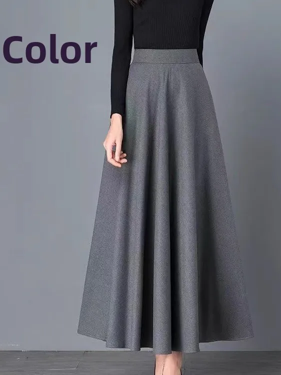 

Юбка миди с высокой талией для женщин среднего и старшего возраста, с эластичным поясом, цветная, для танцев, пышная, для повседневной носки