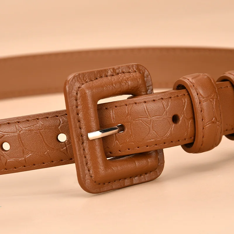 

Meimeier New Women's Genuine Leather Belt Retro Versatile Cowhide Needle Buckle Belt Women's Decorative Belt Jeans Belt