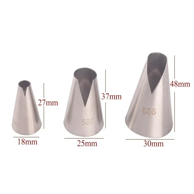 580S#580#686 Icing Piping Nozzles For Cakes Decorating Tools Dumpling Pastry Cream Decoration Tips tort кондитерские товары