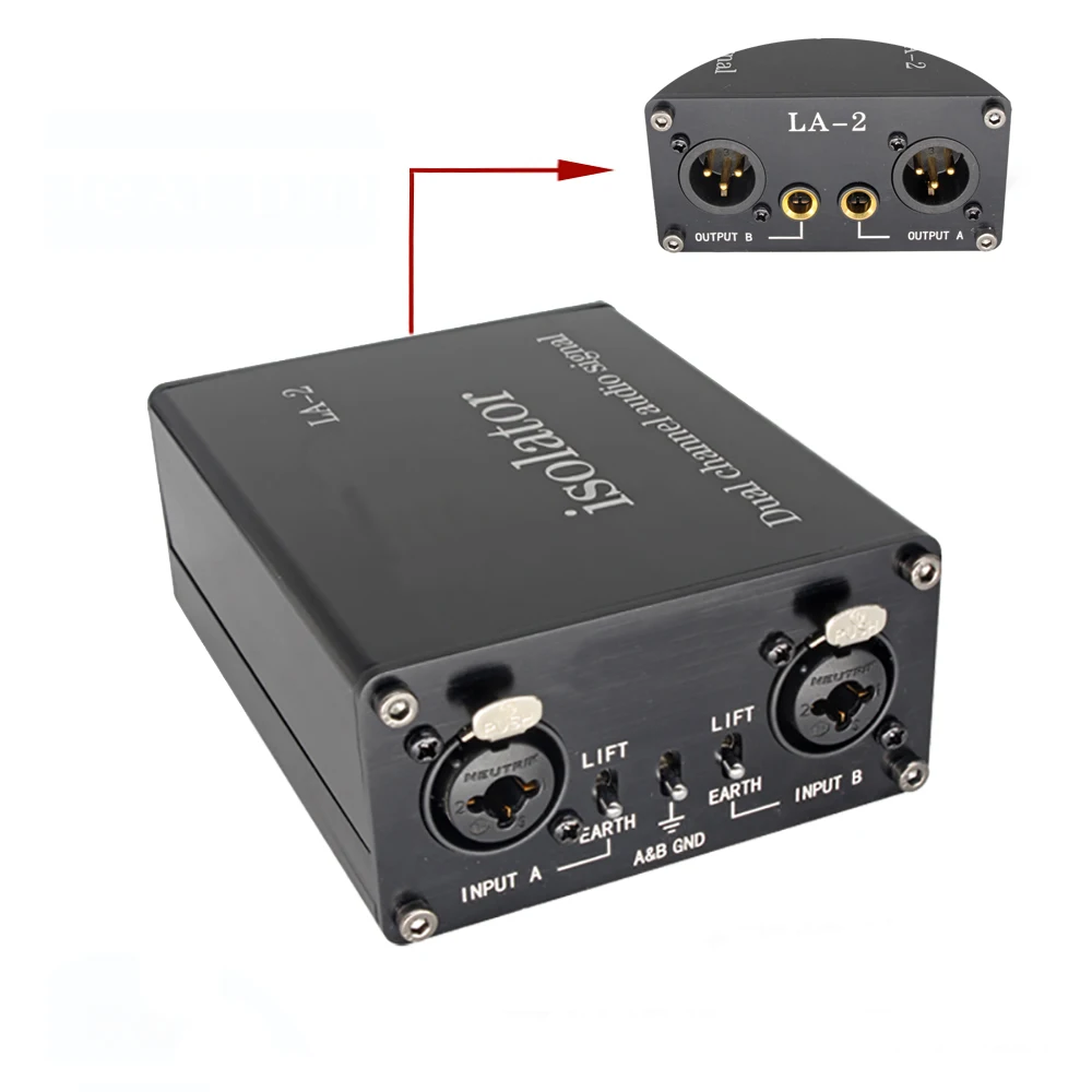 Audio Signal Isolator 6.35 XLR Head Mixer Audio Current Acoustic Noise Filter Remover