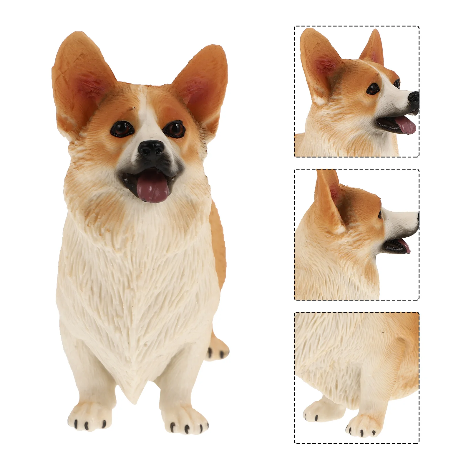 Animal Model Dog Desktop Small Corgi Simulation Kids Toy Ornament Superb Detailed