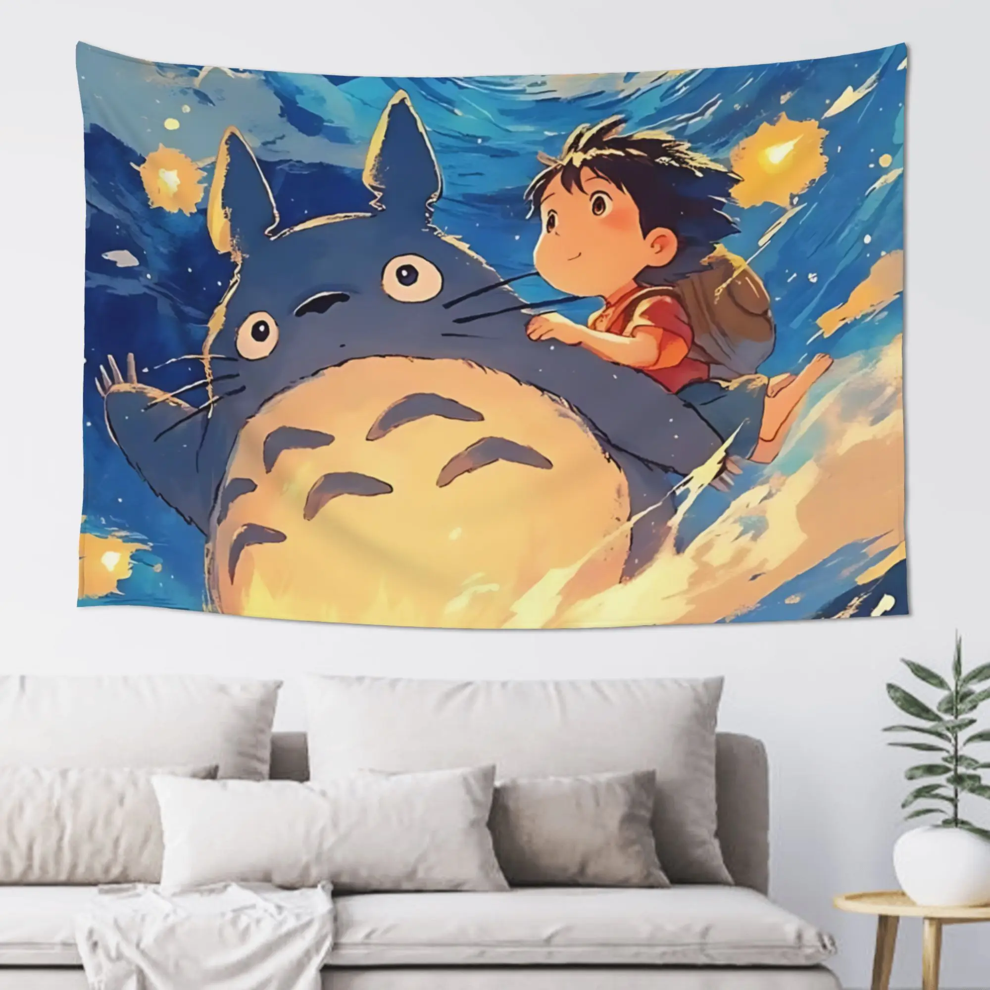 Cutecore Anime My Neighbor Totoros Tapestry Bedroom Decoration  Wall Hanging Blanket Tapestry Cool Stuff For Room