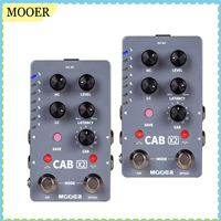 MOOER CAB X2 Stereo IR Cabinet Simulation Pedal Dual Channel Cab Simulation Guitar Effects Pedal 14 Presets 11 Factory IR Parts