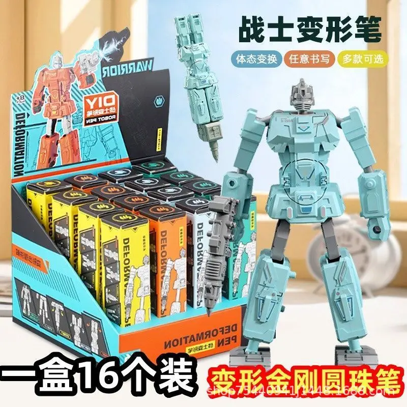 Stylo Robot Transformable, jouet pour enfant, stylo à bille déformable, outil d'écriture, modèle de figurine d'action éducative, fournitures scolaires créatives, cadeau