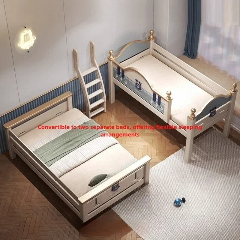 Home 150x200 160x200 Modern All Solid Wood Bunk Loft Bed Double Bedroom Beds 2 People Full Size Bed Frame Bedroom Furniture