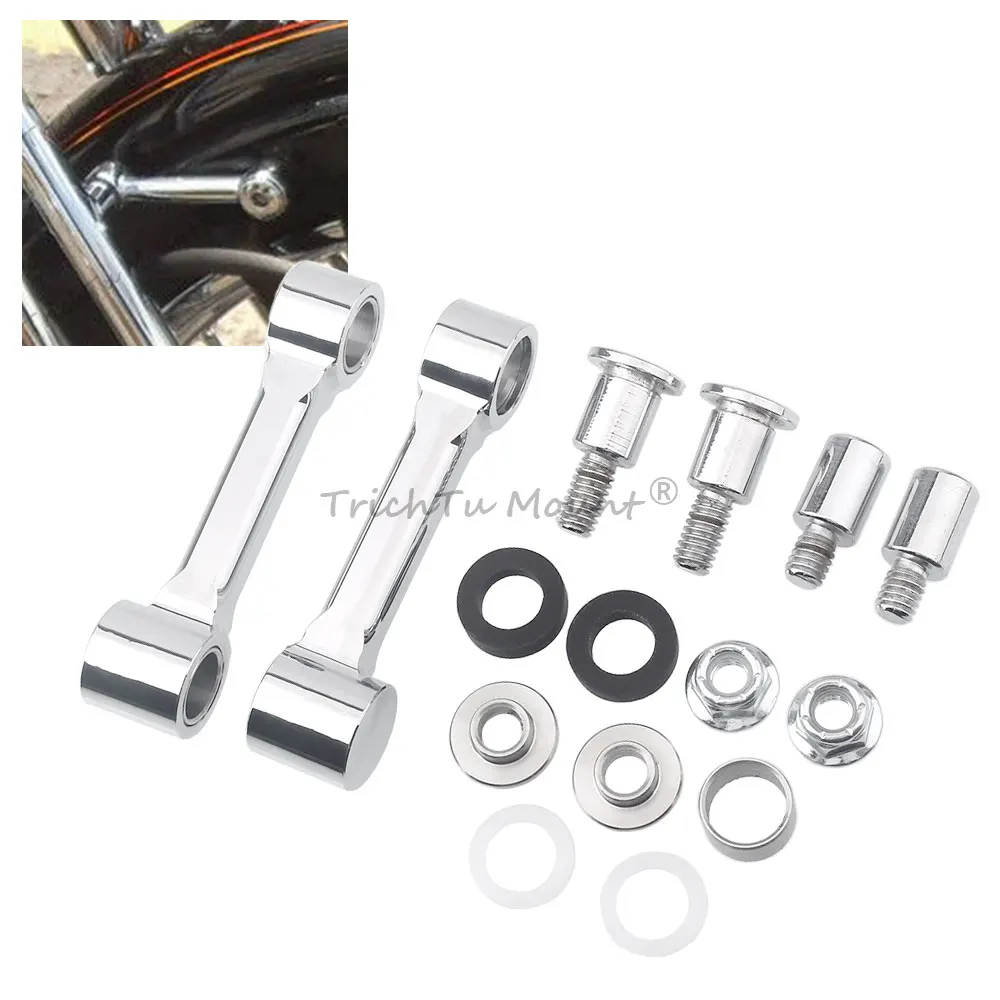 For Harley Davidson Softail Springer FXSTS 1993 - 2006 Motorcycle Front Fender Mount Bracket W/ Necessary Hardware Accessories