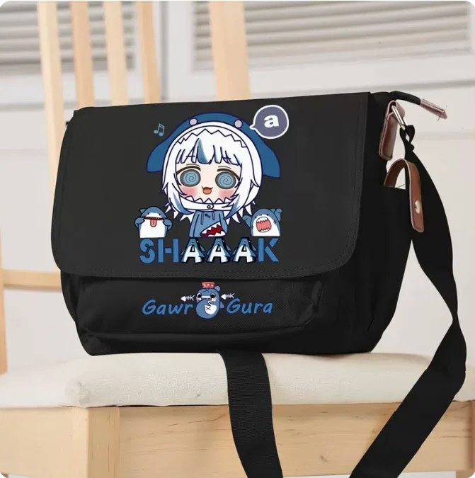 

Anime Hololive Gawr Gura Crossbody Canvas Bags School Bag Unisex Messenger Bag Fashion Shoulder Bag 1282