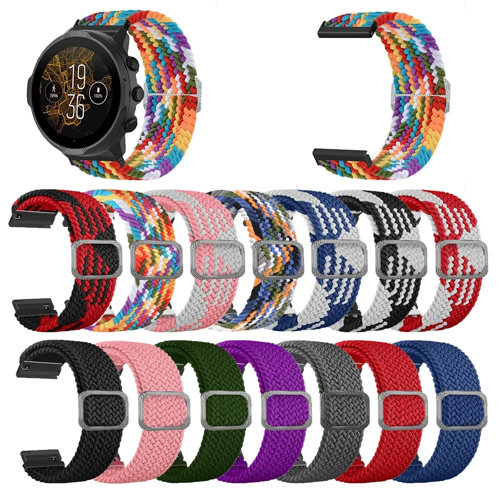 Braided Solo Loop Straps For Suunto 9 7 Baro/Suunto D5 Spartan Sport Wrist HR/Baro Smart Watch Nylon Band Bracelet Correa Belts