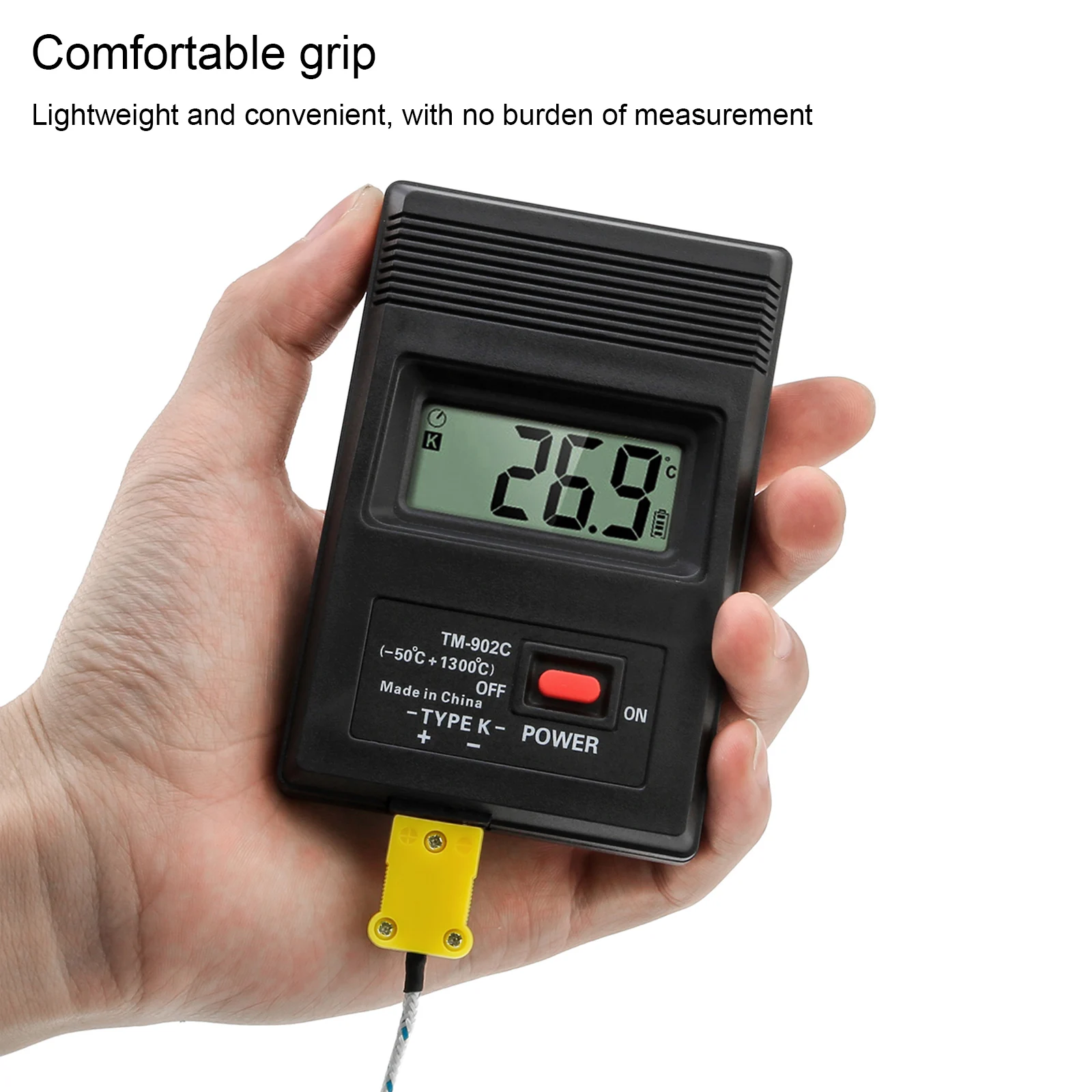 Tipo TM-902C sensore del termometro di Digital K del tester di temperatura TM902C con il Semisolid liquido del Gas del rivelatore della sonda della termocoppia