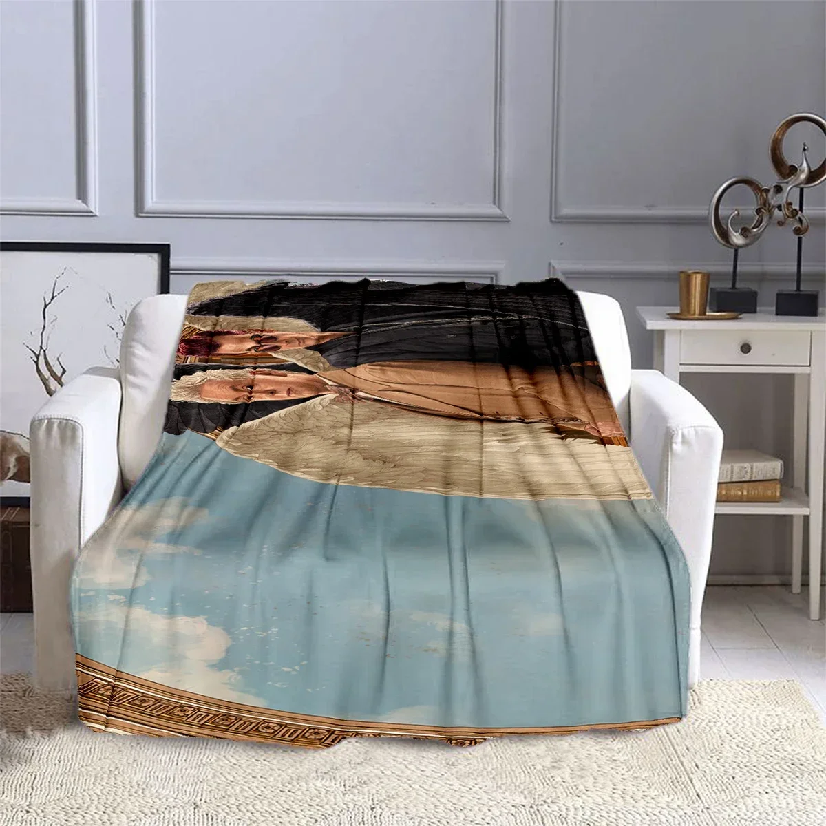 Fantasy TV Good O-Omens Funny Blanket Children's Blankets High Quality Flannel  Soft Comfortable Home Travel Blankets