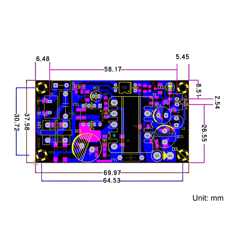 Modulo di alimentazione a commutazione da AC100-240V a DC 12 v2a 24 v1a 9V 1.5A 5V 2A convertitore di tensione isolato regolatore di protezione da