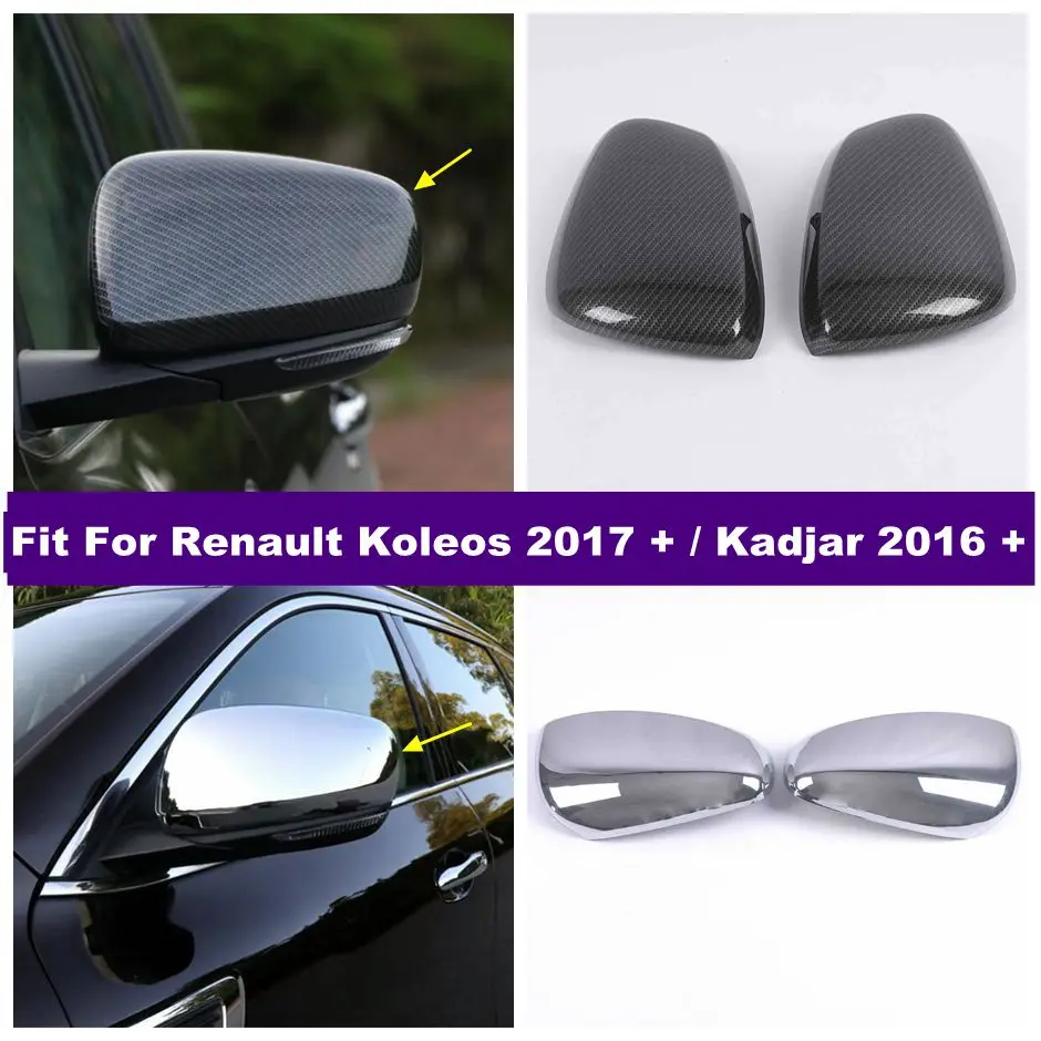 

Outer Side Door Rearview Mirror Cover Housing Trim Shell Protector Cap Fit For Renault Koleos 2017 - 2022 & Kadjar 2016 - 2022