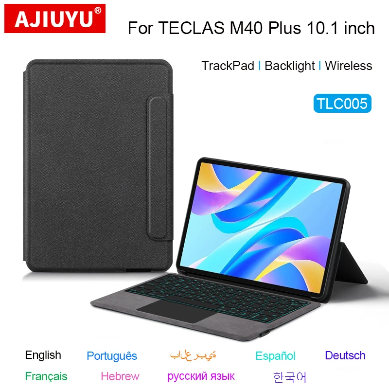 For TECLAST M40 Plus 10.1 inch Case with Trackpad Keyboard For Teclat M40 Plus 10.1