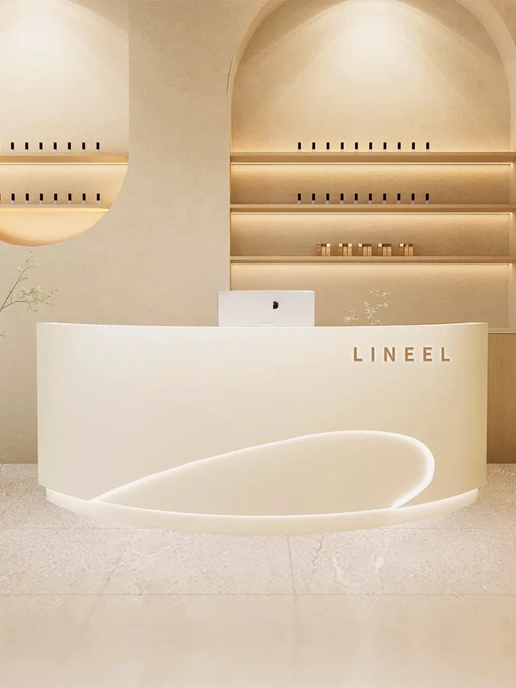 ss newLight Роскошный магазин одежды Красота Специальный кассовый стол Медицинская красота Компания Стойка регистрации Приемная стойка Дуга Краска