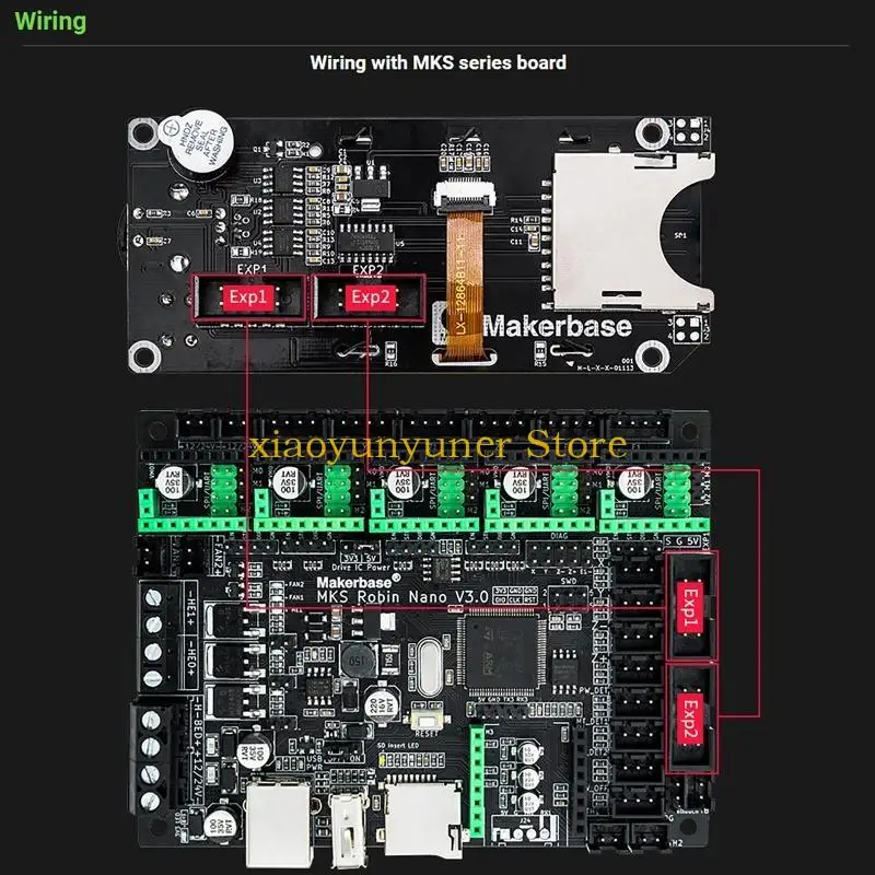P9JB MINI 12864 V3.0 for Smart LCD Screen Display RGB Backlit for Firmware Robin for NANO V2 V3 Klipper Marlin 2.0 Robin E3 D
