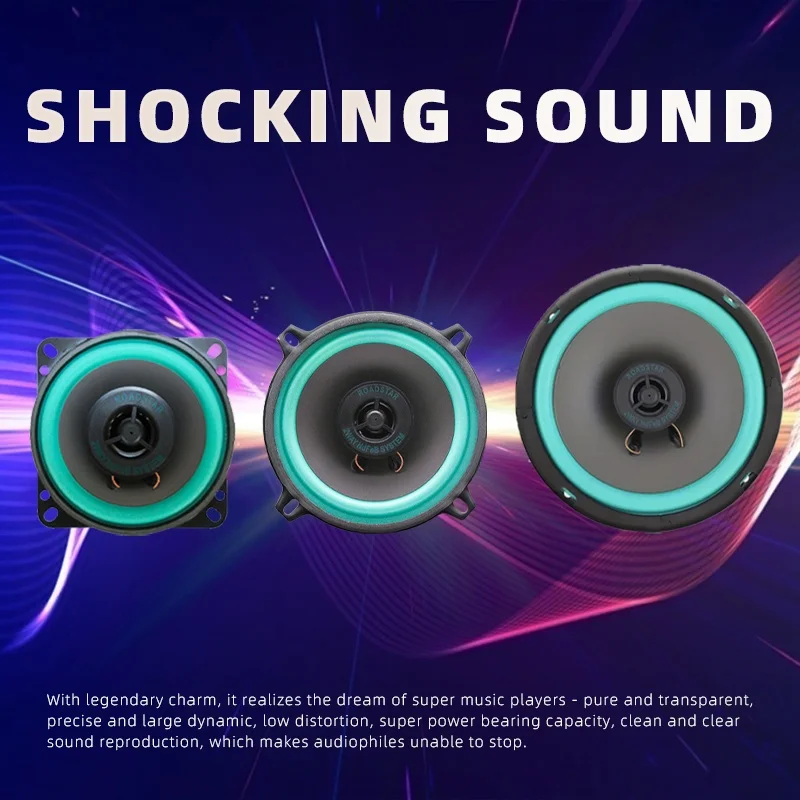 2PCS 4/5/6.5Inch Car Coaxial Speakers HiFi Car Door Subwoofer Universal Automotive Audio Music Full Range Truck Stereo Speaker view 5