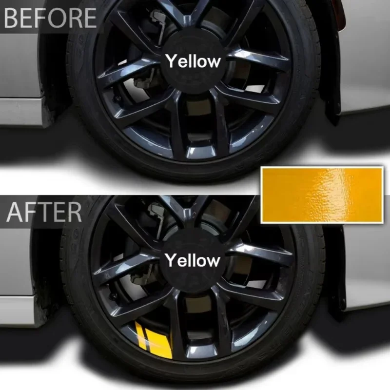 6PCS Reflective Red Car Wheel Decal Stickers Auto Pressure Adhesive Hub Decals for Vehicle Accessories