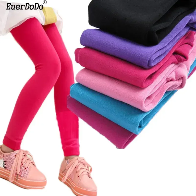 Baby Girls Fleece Leggings Warm Pants Kids Bottoming Trousers 2024 Autumn Winter 1-10Years Children\'s Clothing