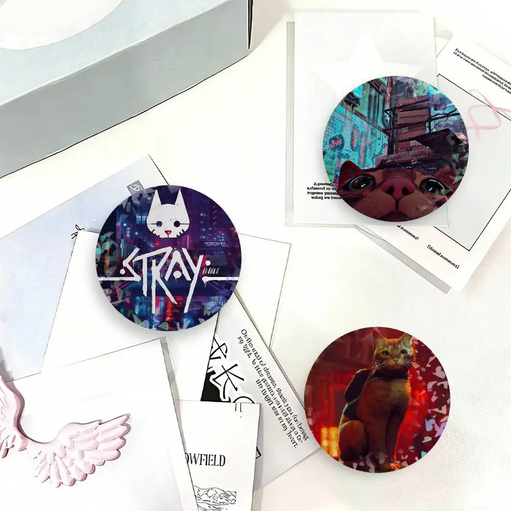 S-Stray Cat Adventure Game Laser Badge Creative Brooches Backpack Accessories Make Great Gifts For Friends Children