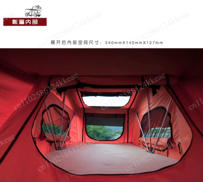 Portable Hard Cover Roof Top Tent for 4X4 Offroad Vehicle Easy Install Fast Opening Camping Tent for Road Trip Camper Van