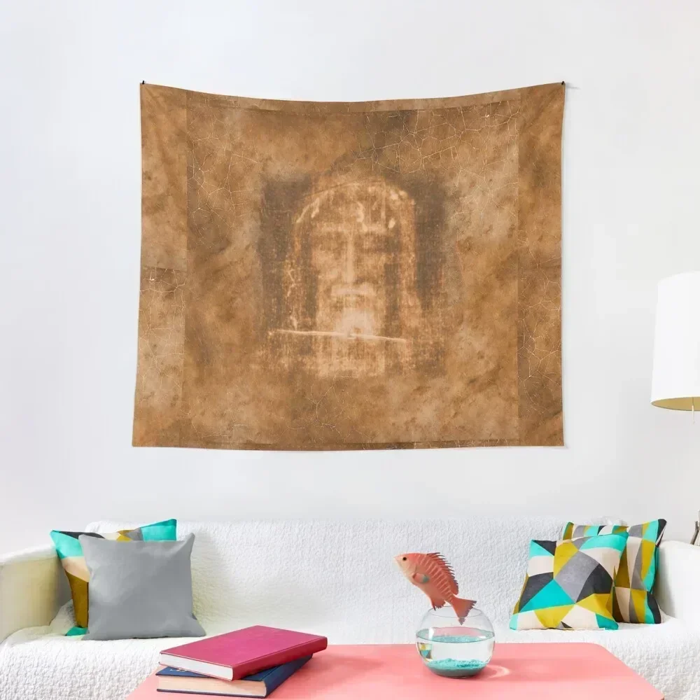 The Shroud of Turin Holy Face Crucifix Cross Jesus Passion 101 OA Tapestry Mushroom Aesthetic Home Decor Decor Home Tapestry