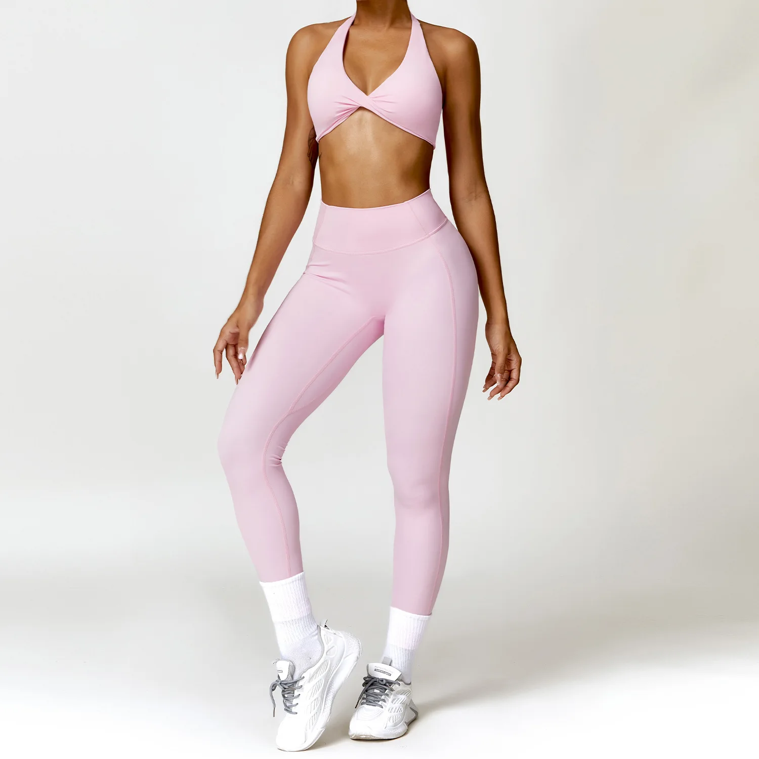 Ensemble de yoga sans couture pour femme, vêtements d\'entraînement, soutien-gorge push-up, leggings taille haute, fitness sexy, olympiques de sport