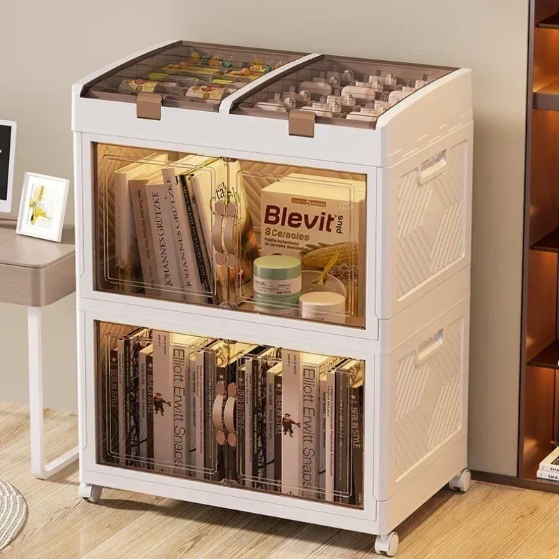 New model Folding storage cabinet Large capacity locker Household mobile floor locker  premium