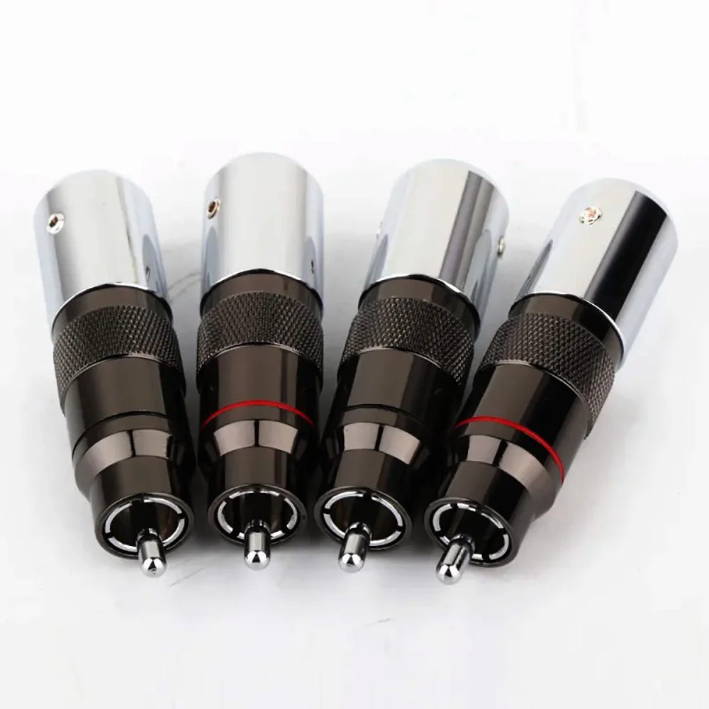 4 قطعة مطلي بالروديوم سدادة RCA المسمار مقفل للصوت ربط كابل لحام التوصيل استخدام لكابل 12 مللي متر