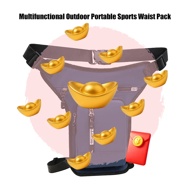 1pc Men's And Women's Running Sports Waist Bag Multi-functional Mobile Phone Bag Cross-body Mini Leg Bag