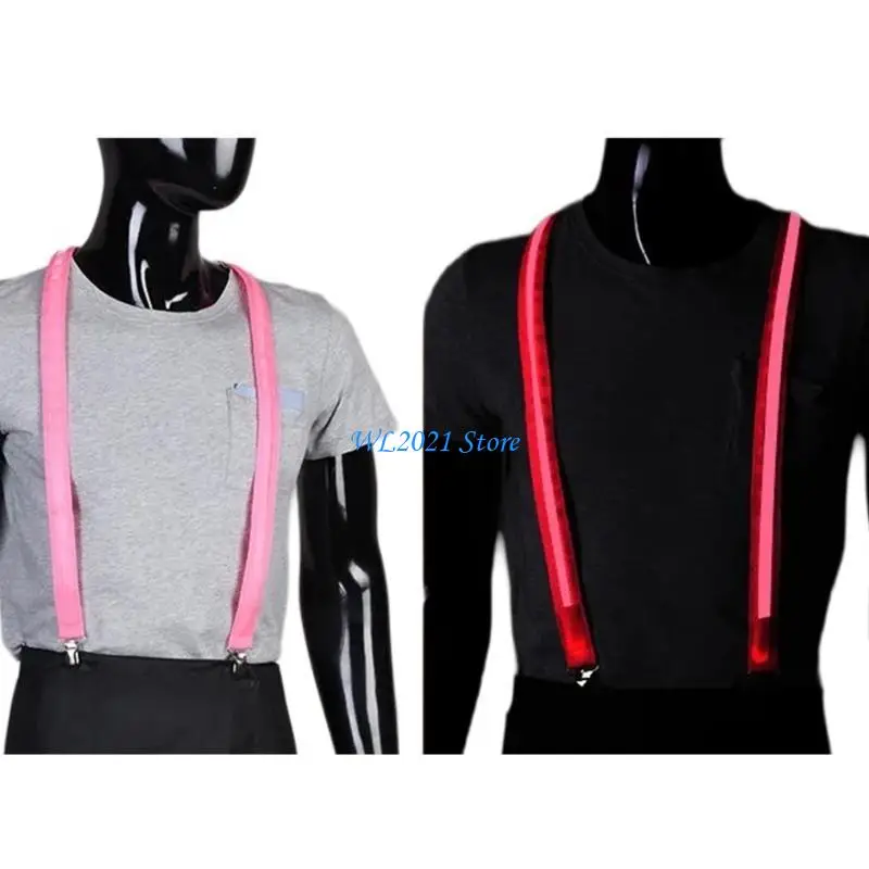 G5GC دعامة تعليق مضيئة للرجال حزام تسخير الظهر للمهرجانات الموسيقية والحفلات الليلية والنوادي الليلية وحزام عبودية الكتف