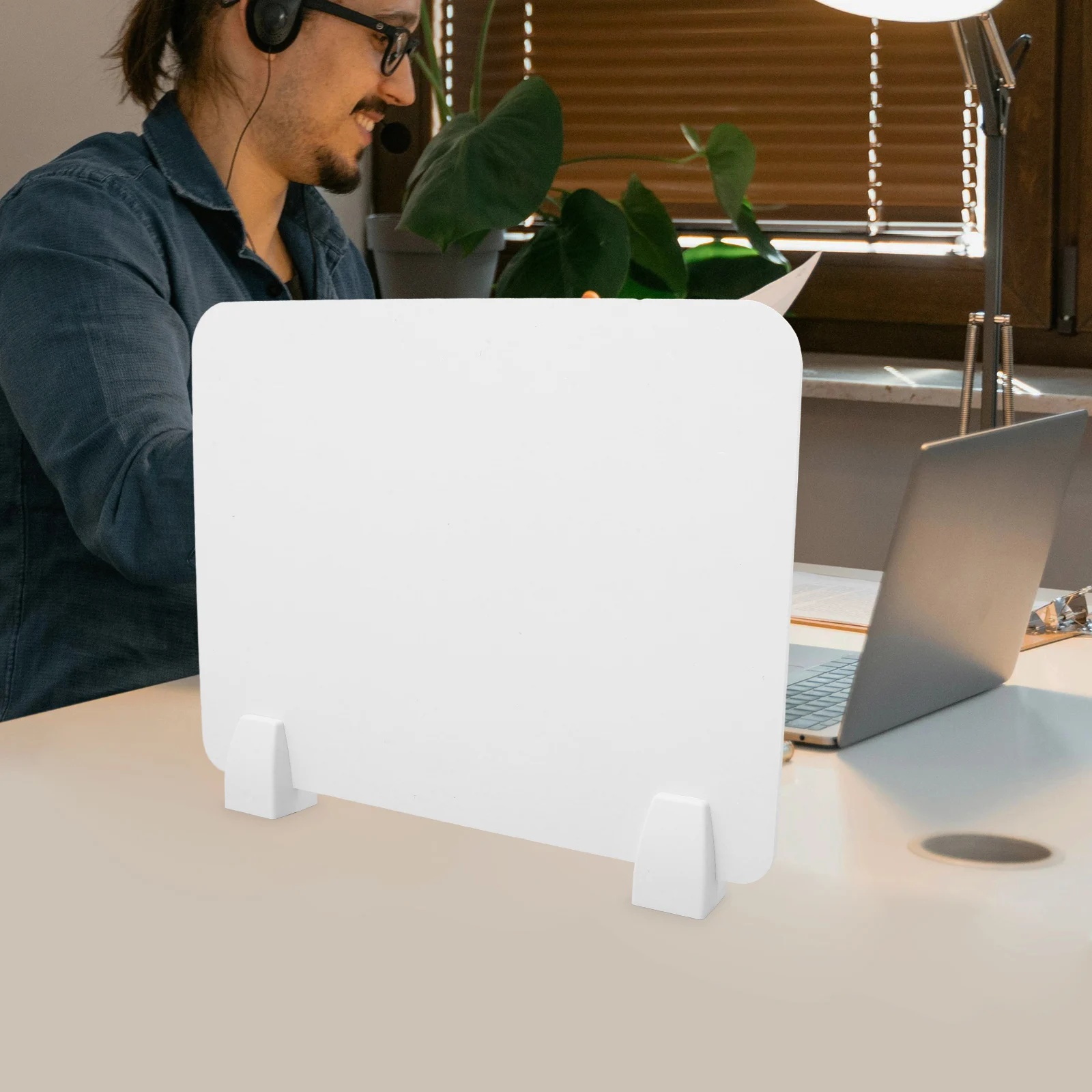 

1 set 1 Set Desktop Divider Board Self Standing Sneeze Guard For Desk Privacy Barrier Panel Countertop Protection School Office