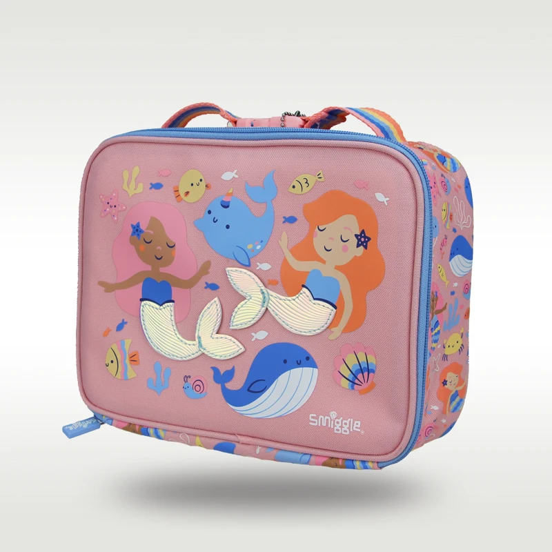 Australia Smiggle hot-selling original children's lunch bag handbag orange mermaid fruit outdoor thermal insulation bag