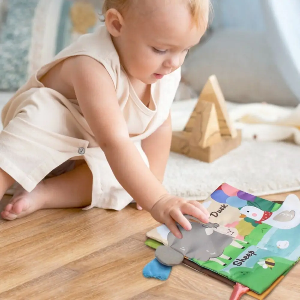 

Activity Book Animals Tail Baby Cloth Book Sound Paper Educational Kids Cloth Book Interactive Cartoon Puzzle Cloth Book Infan