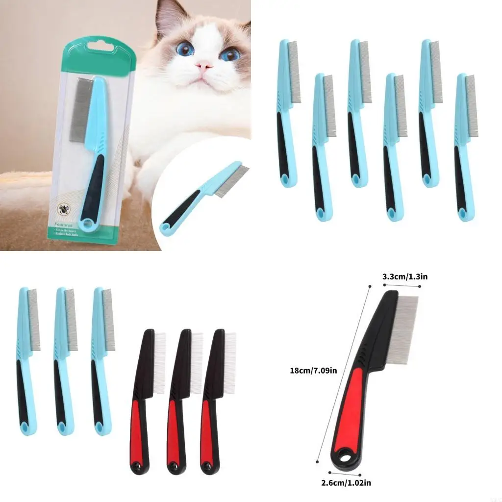 

Эргономичная расческа для удаления шерсти домашних животных для удаления распущенных длинных коротких волос кошек X3UC