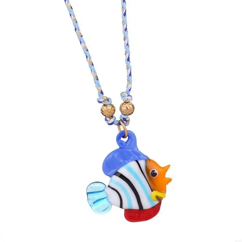 M4YF Fish Charm Necklace Unique Necklace Multifuntional Neck Jewelry Pendant Necklace for Women Seeking Distinctive Styles