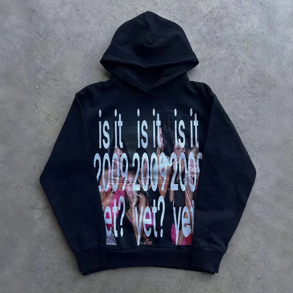 Grensoverschrijdend INS Hoodie Sweatshirt Nieuwe Sle zoals Jeff en 2009 Hoodie Loose Fit Street Sle Long Sve Halflange lengte