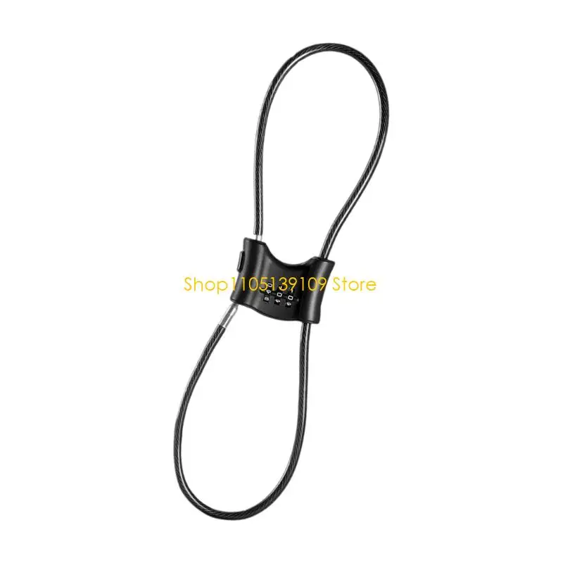 قفل كابل الأمان للدراجات وخوذات الدراجات النارية مكون من 3 أرقام قفل الأمتعة وقفل عربة الأطفال