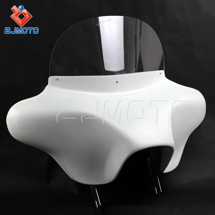 Motorbike Batwing Fairing Speaker Windshield Deflector for  Road King