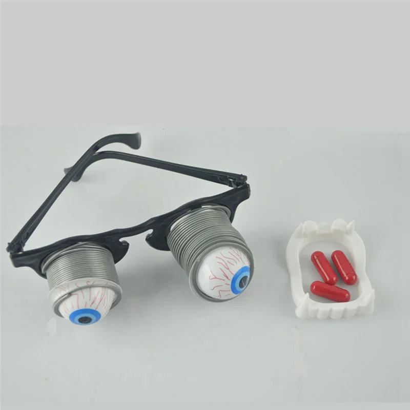 A07I Halloween Popping yeux tombant lunettes globe oculaire horreur mascarade yeux effrayants lunettes blague blague
