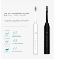 Adult Electric Toothbrush Smart USB Rechargeable Teeth Clean Whitening Sonic Toothbrush Timing Tooth Brush With Replacement Head