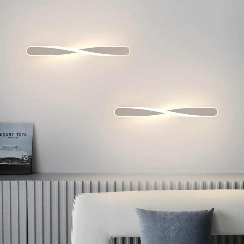 Lâmpada de parede LED moderno para o quarto, cabeceira, sala, corredor, luzes, decoração de casa, arcabeceira interior, luminária, brilho