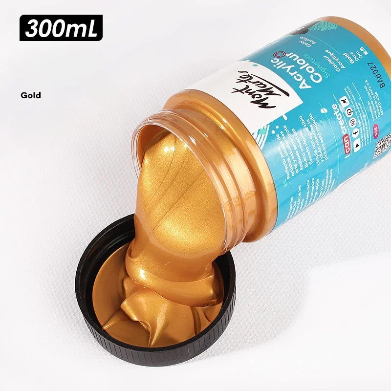 Imagem -05 - Tinta Acrílica Fluorescente para Colorir a Criação Artística Grande Capacidade Boneca de Gesso Metálico Impermeável Pigmento Brilhante 300ml