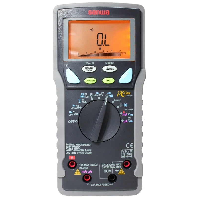 Japan sanwa PC7000 High Accuracy High Resolution True RMS Digital Multimeter/PC Communication/500000 counts for DCV,Dual display