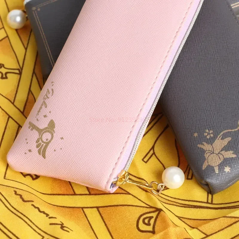 Cardcaptor Sakura Anime Card Captor Sakura The Clow Action Figure Printed Cosplay Sakura Girls Pen Bag Wallet Purse Pocket