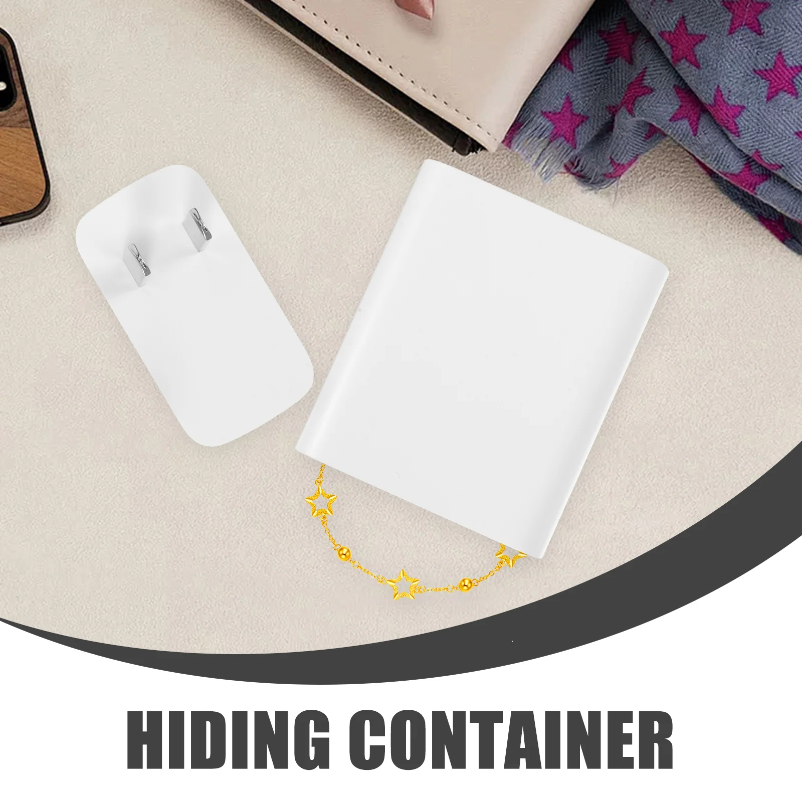 Money Storage Power Supply Cabeça, Multi Function Tool, Hidden Containers for Cash Security Shell Case, Hiding Decor