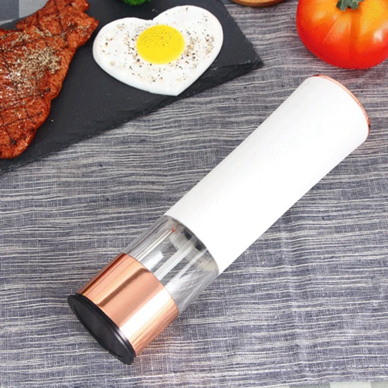 Automatic Salt Pepper Grinder Electric Spice Mill, Powered Adjustable Coarseness Pepper Mill Kitchen Seasoning Tool