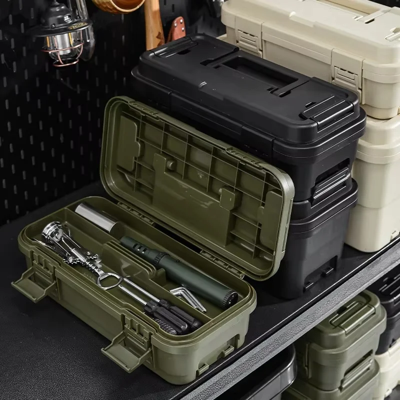 Heavy Duty Tool Storage Box Plastic Thickening Layering Toolbox For Hardware Gardening Painting Car Mount Use