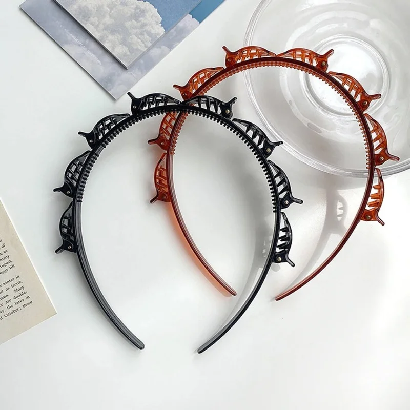 Double Bangs Hairstyle Hair Clips Hairpin Head Hoop Twist Plait Clip Front Hairclips Hair Hoop Women Headband Beauty Tool